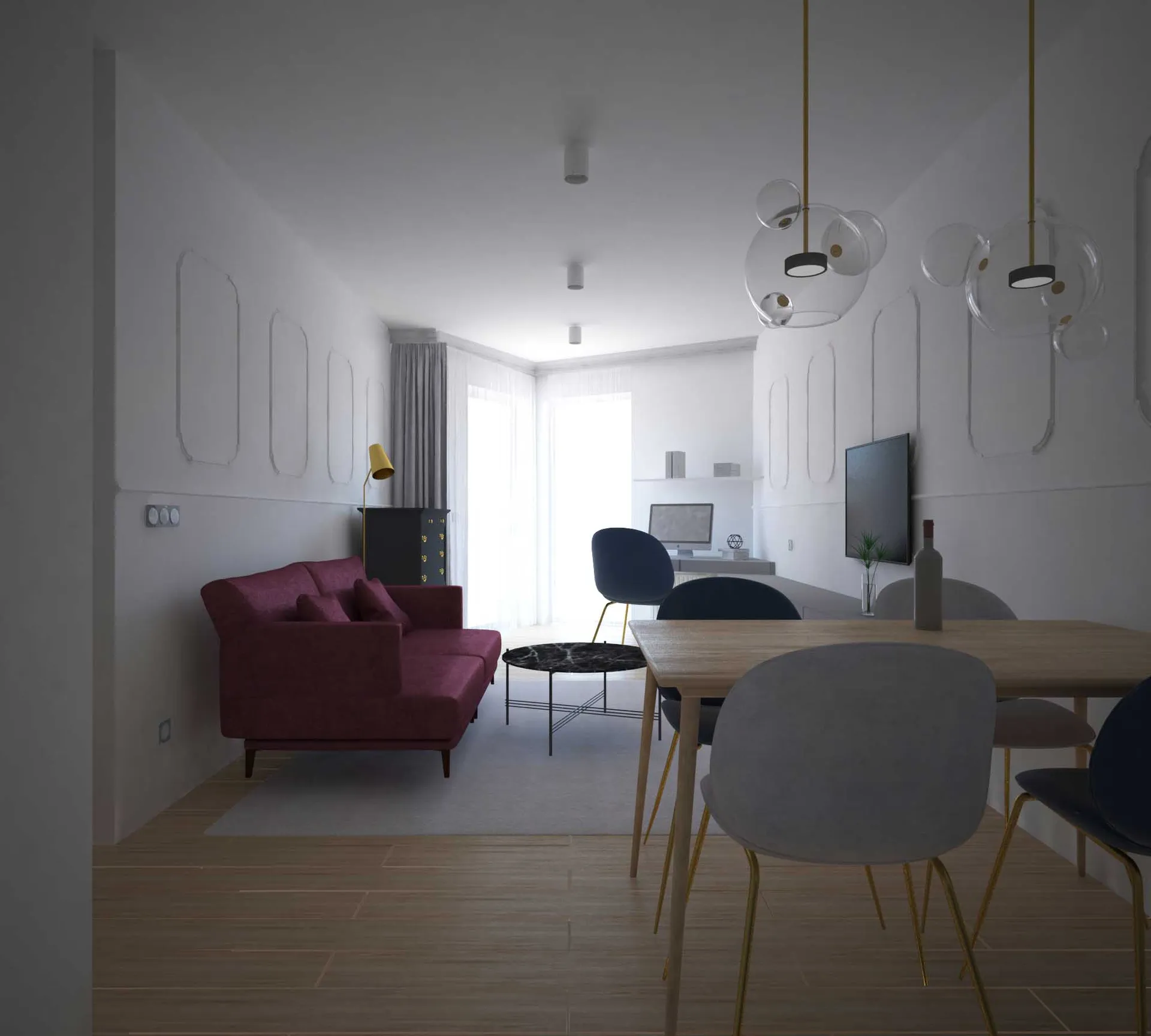 Projekt wnętrz River House Apartment – AM Design Studio Poznań